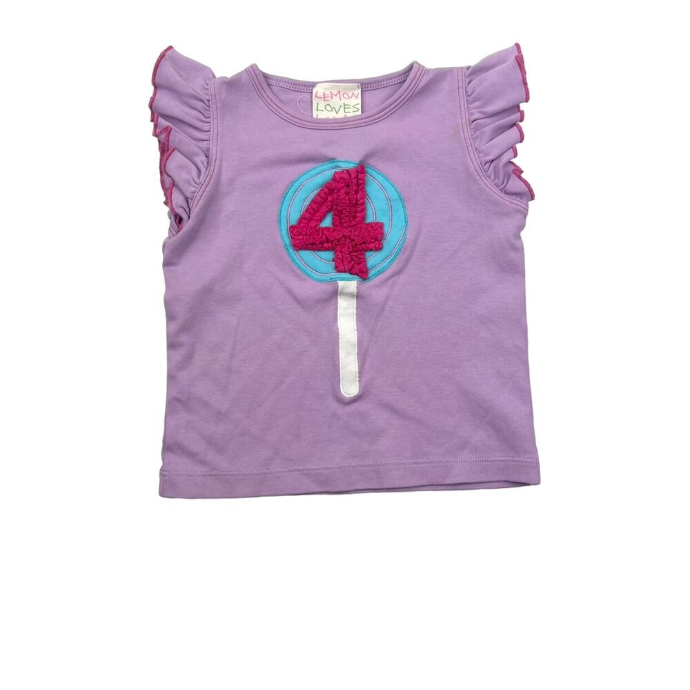 Lemon Loves Lime 4 Birthday Lollipop Shirt